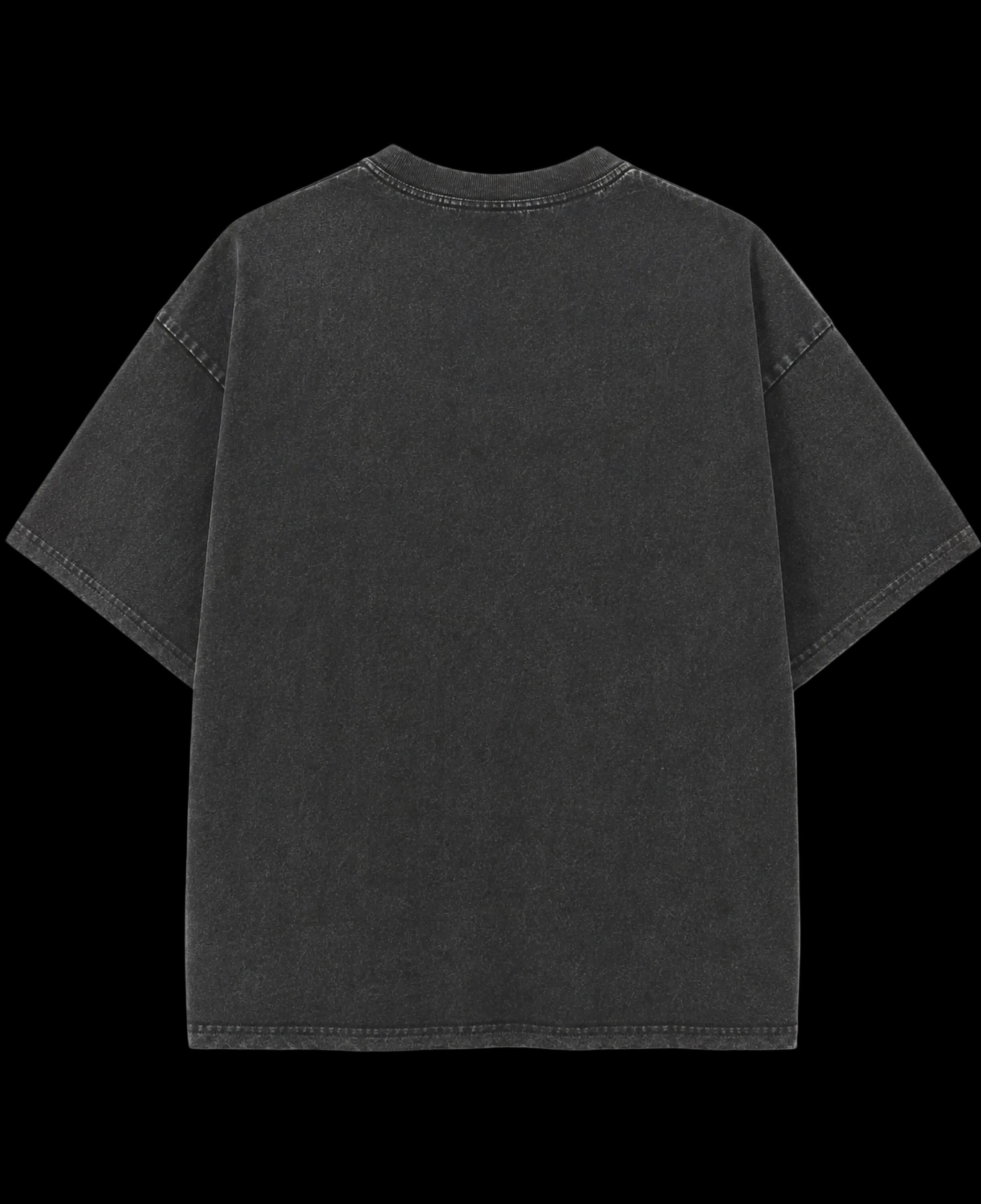 Vintage Fade Wash Oversized T-shirt Back Design