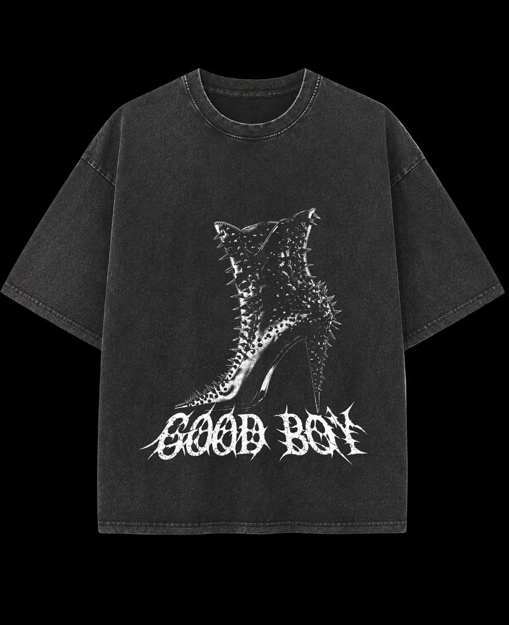 Vintage Fade Wash Oversized T-shirt Front Design
