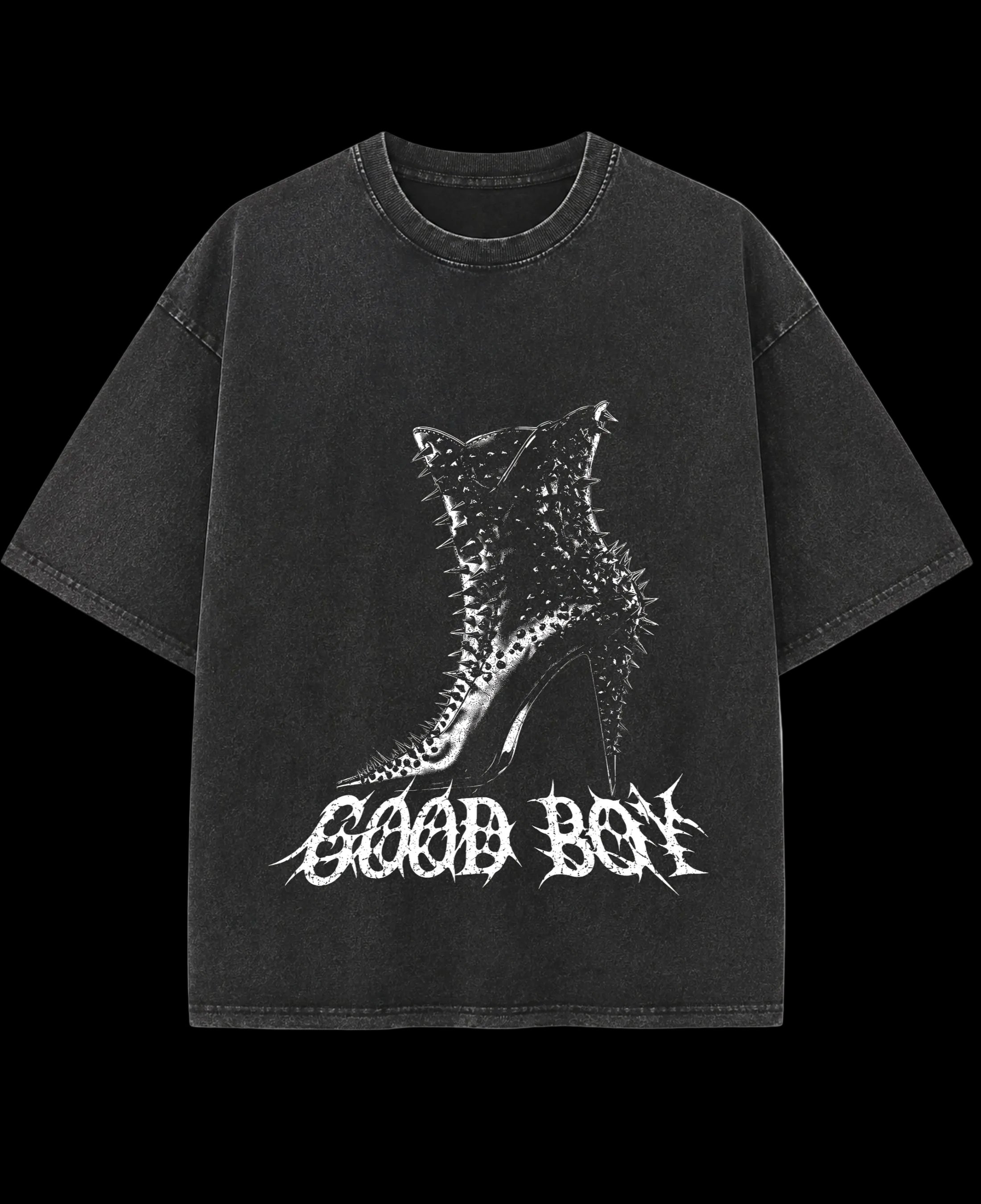 Vintage Fade Wash Oversized T-shirt Front Design