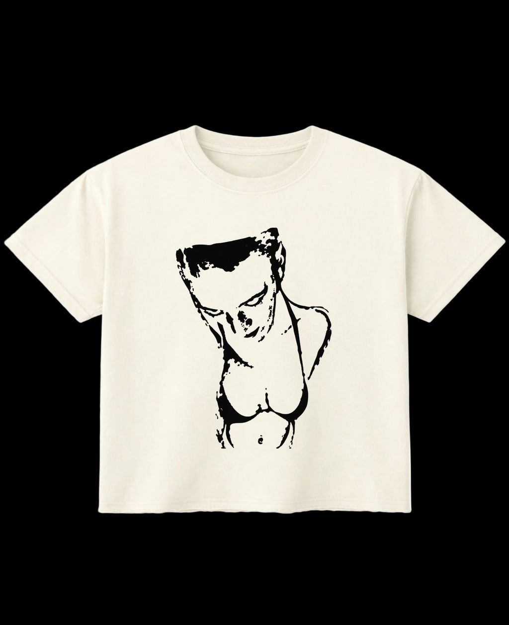 Off White Boxy Fit T-shirt Front Design