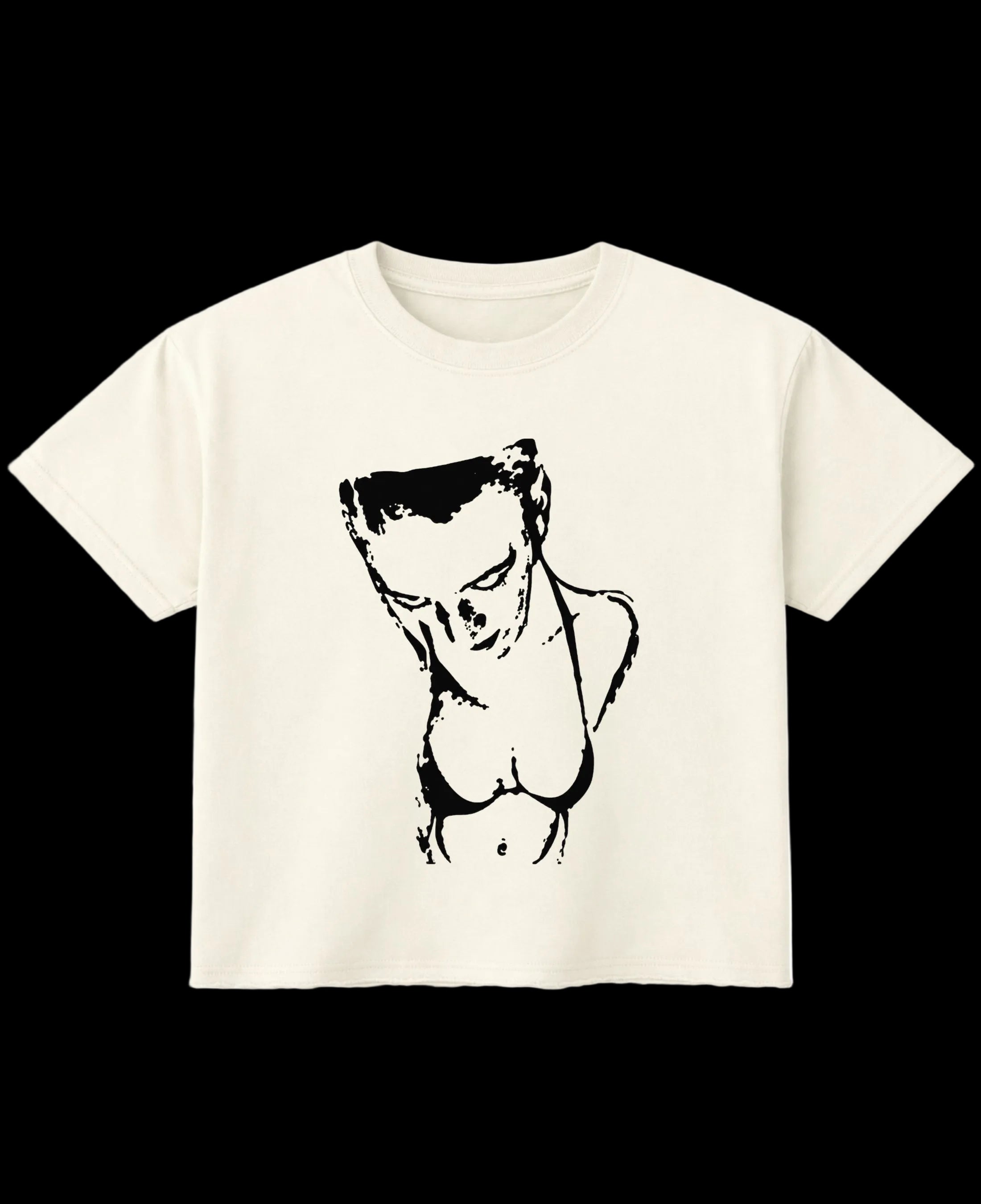 Off White Boxy Fit T-shirt Front Design