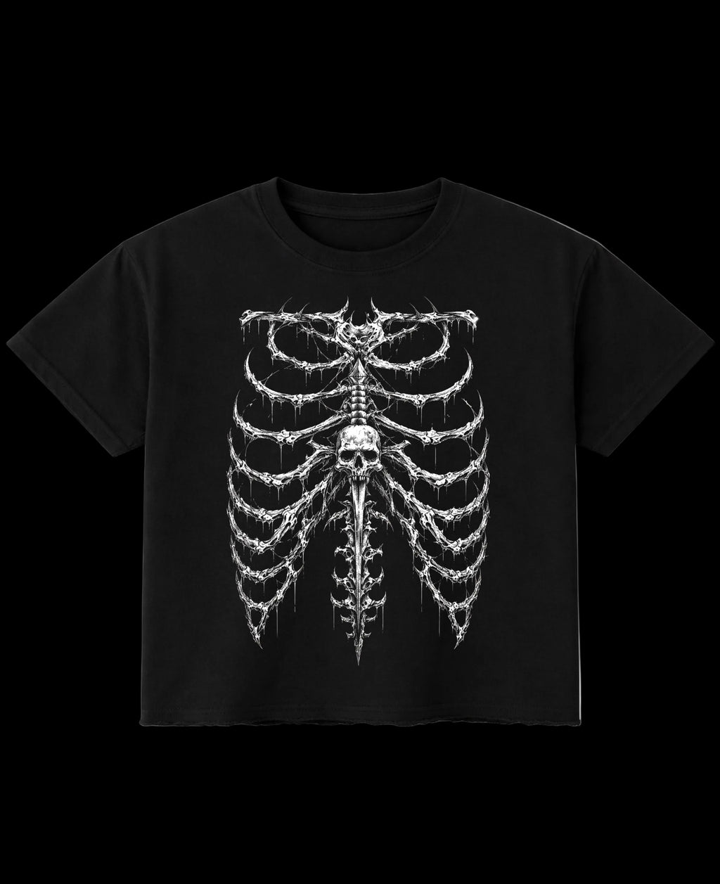 Black Boxy Fit T-shirt Front Design
