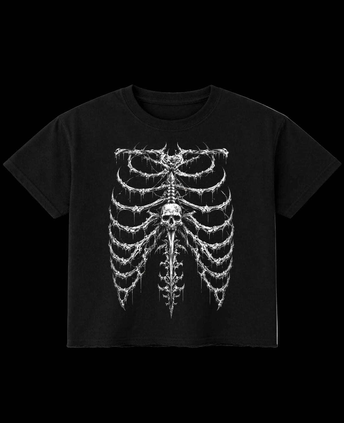 Black Boxy Fit T-shirt Front Design