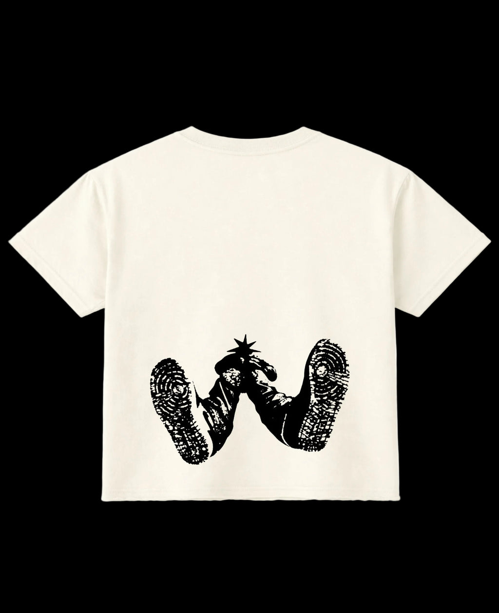 Off White Boxy Fit T-shirt Back Design