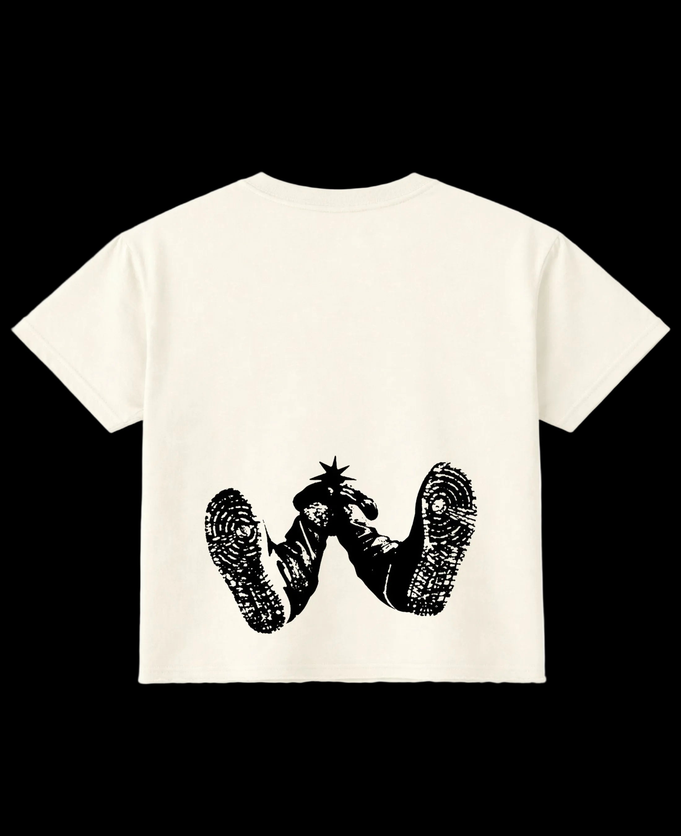 Off White Boxy Fit T-shirt Back Design