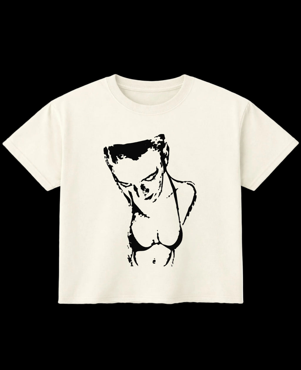 Off White Boxy Fit T-shirt Front Design