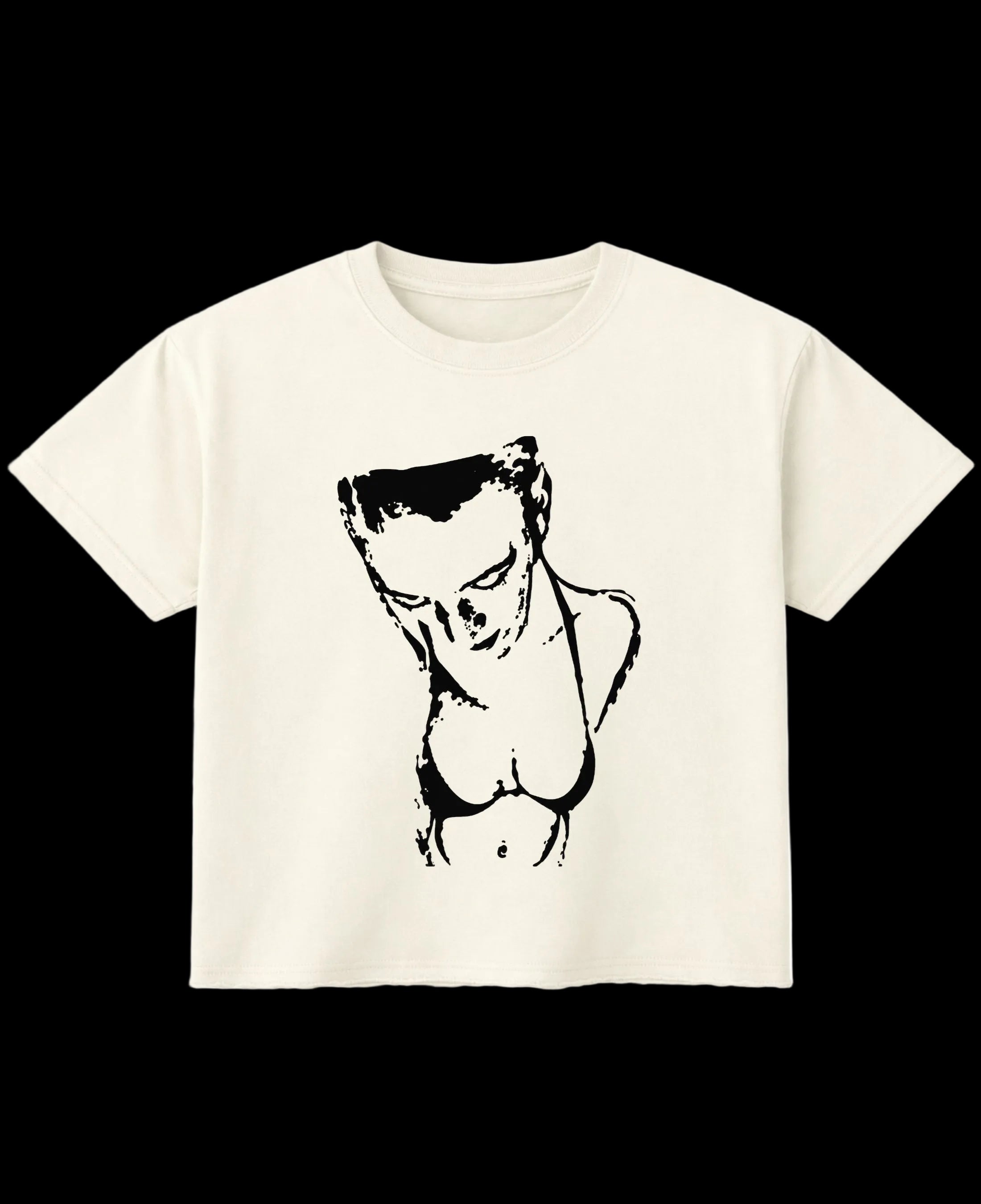 Off White Boxy Fit T-shirt Front Design